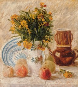 Vincent van Gogh - Obrazová reprodukcia Vase with Flowers, Coffeepot and Fruit, (35 x 40 cm)