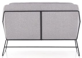 Pohovka Soft II XL, dvojsedák, sivá / čierna