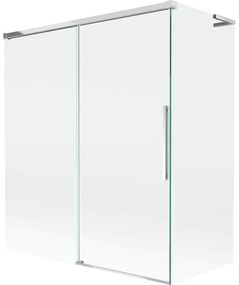 Mexen Rox, L posuvná 2-krídlová vaňová zástena 140 + 70 x 150 cm, 8mm číre sklo, chrómový profil, 8C9L-140-070-01-00