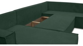 Univerzálna rohová rozkladacia sedacia súprava do U LONDON zelená