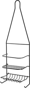 Kúpeľňová polička CARL BLACK 15x46 cm čierna