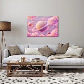 Obraz - Ružová planéta (90x60 cm)