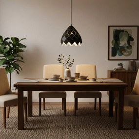 Toolight Toolight, závesná kovová stropná lampa 1xE27 APP338-1CP, čierna, OSW-05019