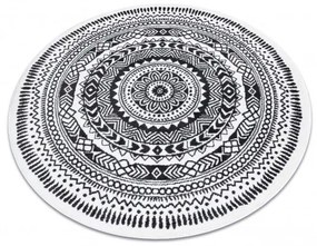 Dywany Łuszczów, Kusový koberec Napkin grey kruh, 160x160 (priemer) kruh, šedá, chodba / predsieň