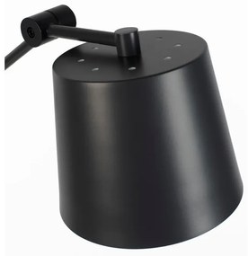 Čierna stojacia lampa s kovovým tienidlom (výška 135 cm) Hajo – White Label