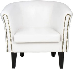 Kreslo Chesterfield, 58 x 71 x 70 cm, biele