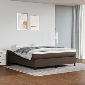 Boxspring posteľ s matracom hnedá 180x200 cm umelá koža 3144623