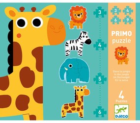 Súprava 4 puzzlí – Žirafa a spol.