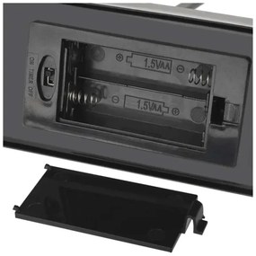 LED Vianočný svietnik 6xLED/2xAA čierny