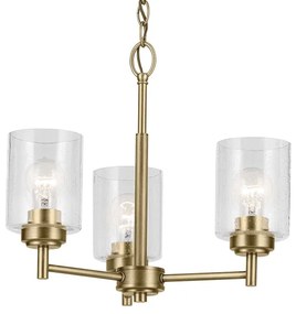 Kichler KL-WINSLOW3-NBR - Luster na reťazi WINSLOW 3xE27/60W/230V mosadz