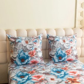 Obliečky z mikrovlákna BLOSSIVA sivá Rozmer obliečky: 2 ks 70 x 90 cm | 200 x 220 cm