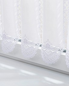 Vitrážková záclonka vyšívaná Ornate výška 40 cm na metre