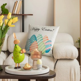 VEĽKONOČNÁ DEKORAČNÁ OBLIEČKA NA VANKÚŠ EASTER3 45X45 CM VZOROVANÁ