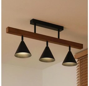 Duolla - Prisadený luster IRONLINE 3xG9/3W/230V borovica dub/čierna