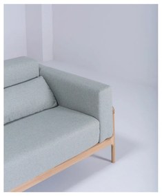 Modrosivá pohovka s konštrukciou z dubového dreva Gazzda Fawn, 240 cm