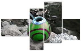 Zelený hrnček - obraz