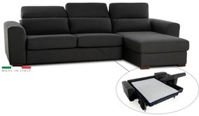 Rohová sedacia súpravana každodenné spanie FELYNE br. FELYNE s rozkladom, pravá, 140, tm. šedá (jazz 22 graphite)