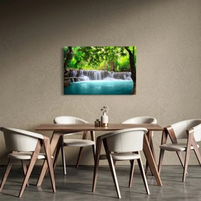 Obraz - Vodopád, tyrkysový (90x60 cm)