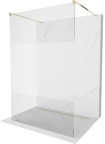 Mexen Kioto voľne stojaca sprchová stena 120 x 200 cm, transparentnéné/inovať 8 mm, zlatá - 800-120-002-50-35