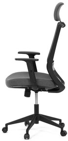 Autronic BONTEC Kancelárska stolička, synchrónny mechanizmus, čierna sieťovina, KA-V3329 BK Farba: Šedá