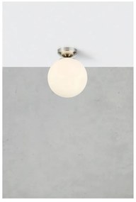 Biele/v striebornej farbe stropné svietidlo so skleneným tienidlom Stintino – Markslöjd