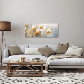 Obraz - Maľba tulipánov (120x50 cm)