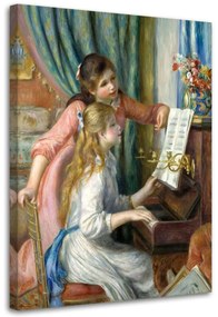 Obraz na plátně Dívka u klavíru - A.Renoir, - 70x100 cm