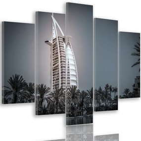 Obraz na plátně pětidílný Hotel Burj Al Arab Dubai - 200x100 cm
