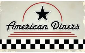 Obkladový panel do kuchyne mySpotti Profix nápis American Diners 100 x 60 cm PX-10060-196-HB