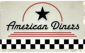 Obkladový panel do kuchyne mySpotti Profix nápis American Diners 100 x 60 cm PX-10060-196-HB