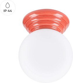 Stropné svietidlo Zori, 1x biele sklenené tienidlo, p