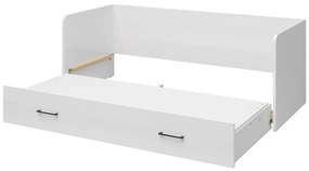 Jednolôžková rozkladacia posteľ 80 cm BRW Tetrix 13 (lesk biely) (s úl. priestorom). Vlastná spoľahlivá doprava až k Vám domov. 1098494