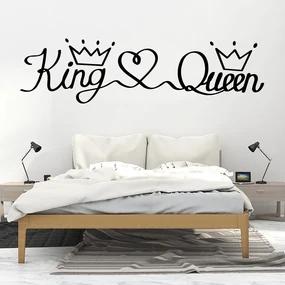 Samolepka na stenu "King & Queen" 43x150 cm