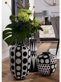 Brillar váza čierna/biela 44cm