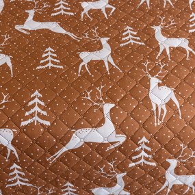 Prehoz na posteľ WHITE DEER hnedý Rozmer: 220 x 240 cm