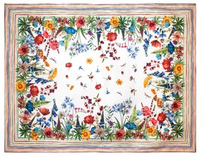 Obrus Soffio vo viacfarebnom prevedení s dekorom lúčnych kvietkov 140 x 180 cm 42631