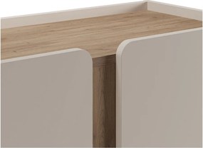 Skrinka v dekore duba v krémovo-prírodnej farbe 90x120x40 cm Lucile – Marckeric