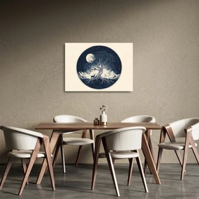 Sklenený obraz – Magický strom s jeleňom I. (70x50 cm)