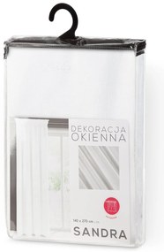 ZÁCLONA NA PÁSKE SANDRA 140X270 CM BIELA