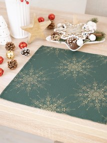 Lurexová Vianočná servítka Zelený večer - 40 × 40 cm