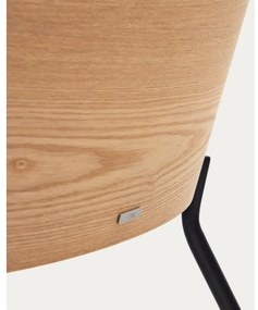 Kreslo v sivo-prírodnej farbe Eamy – Kave Home