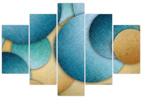 Obraz abstrakcie kruhy (150x105 cm)