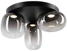 LED Stropné svietidlo VASO LED/12W/230V pr. 42 cm čierna/dymová
