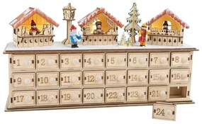 Small Foot Drevený adventný kalendár vianočné trhy