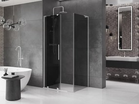 Mexen Velar L, sprchový kút s posuvnými dverami 110 x 70 cm, 8mm šedé sklo, chrómová, 871-110-070-43-01