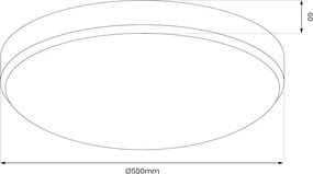 Stropné LED svietidlo Maya, 1x LED 36w, 4000k, ch