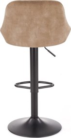 Barová stolička LINDA - béžová - výškovo nastaviteľná