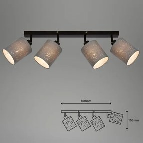 Briloner 2078-044 - Bodové svietidlo SPOTLIGHT 4xE27/25W/230V šedá/čierna