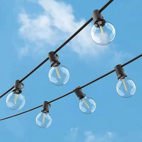BERGE LED záhradná girlanda - svetelná reťaz - 20m - 60x žiarovka G40 - 230V