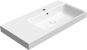 GSI GSI, NUBES keramické umývadlo 100x50cm, s odkladacou plochou vľavo, biela ExtraGlaze, 9628111